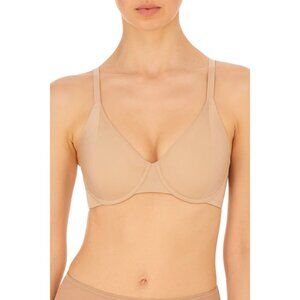 🆕NATORI Side Effect Unlined Unpadded Full Underwire Bra 34DD Beige #724332
